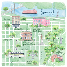 Load image into Gallery viewer, Savannah Watercolor Tea Towel