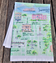 Load image into Gallery viewer, Savannah Watercolor Tea Towel
